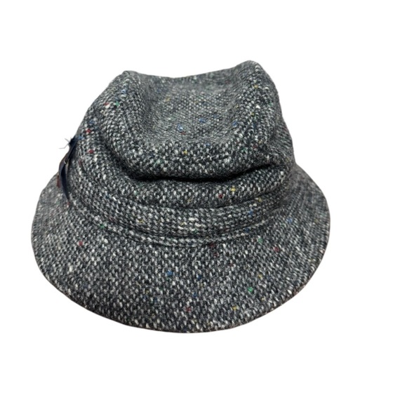 Foxford Real Irish Tweed Brown Walking Hat Feather Accent - Picture 3 of 7